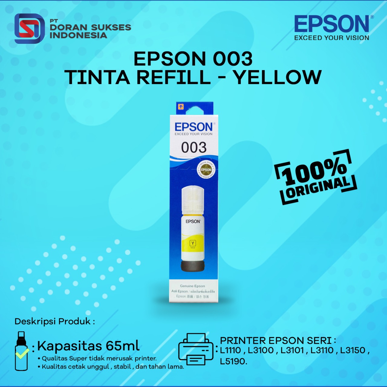 tinta-epson-003-yellow-refill